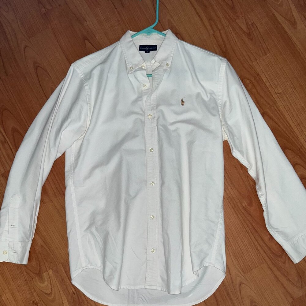 Polo by Ralph Lauren White Button Down Shirt for Kids